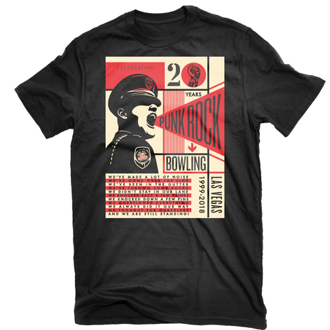 20 Year Tee Shirt by Shepard Fairey – Punk Rock Bowling